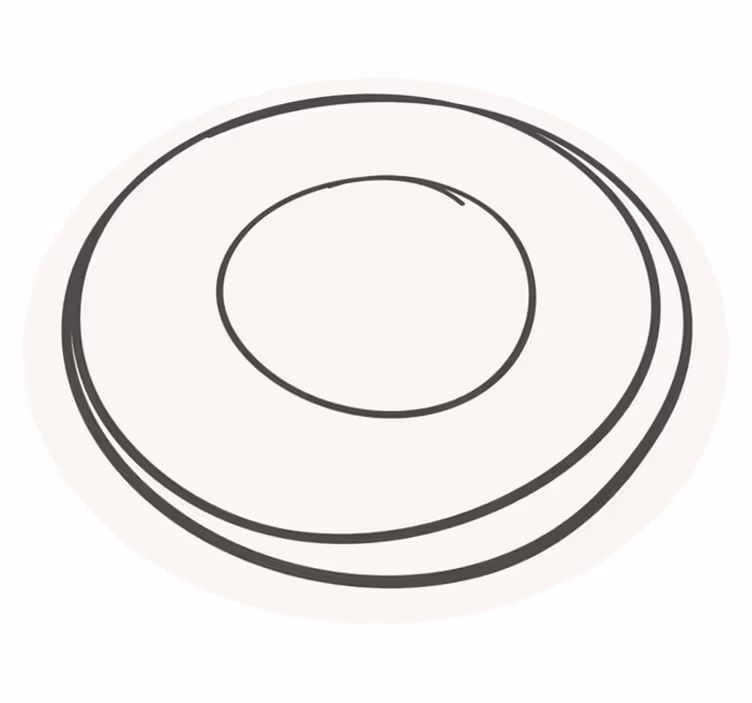Concentric Circles minimalist vinyl carpet - TenStickers
