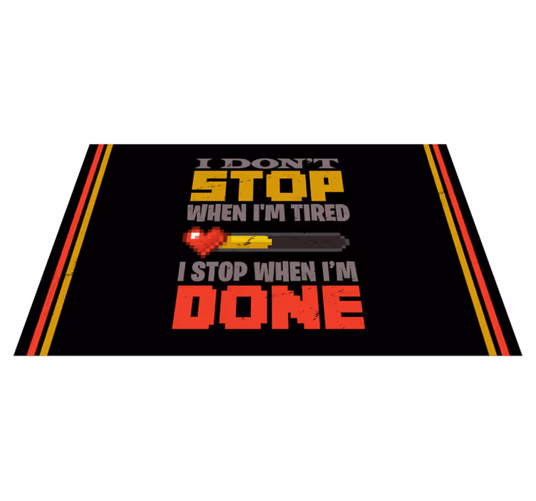 Motivational Statement Bold Colors custom vinyl carpet - TenStickers