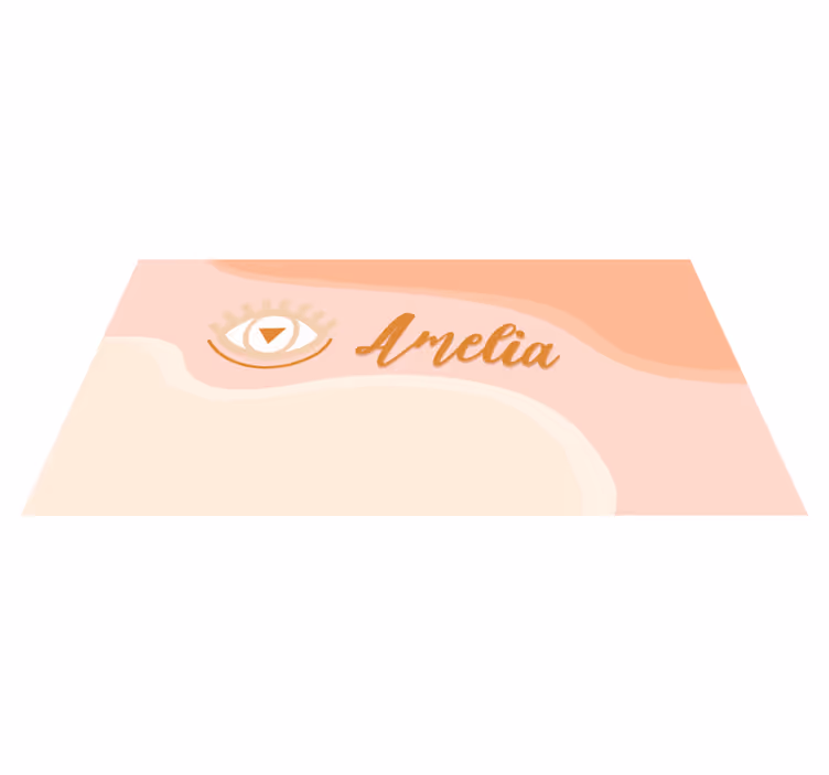 Custom Eye Name Design personalised vinyl carpet - TenStickers