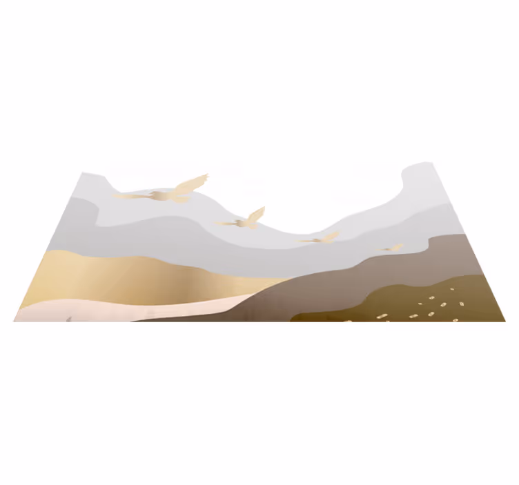 Soothing Birds Silhouette Scenery animal vinyl carpet - TenStickers