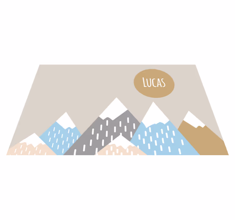 Customizable Mountainscape custom vinyl carpet - TenStickers