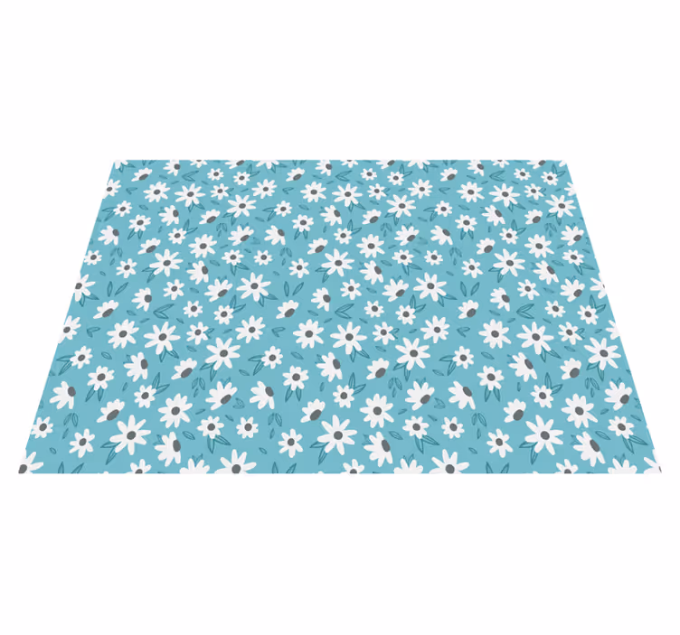 Floral vinyl carpet floral patterned decor - TenStickers
