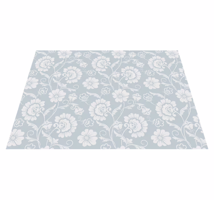 Elegant Floral Pattern grey vinyl carpet - TenStickers