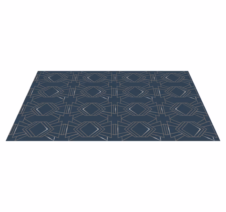 Geometric vinyl carpet geometric patterned ground cover - TenStickers