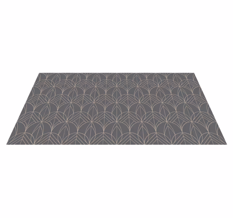 Geometric vinyl carpet in grey geometric pattern - TenStickers