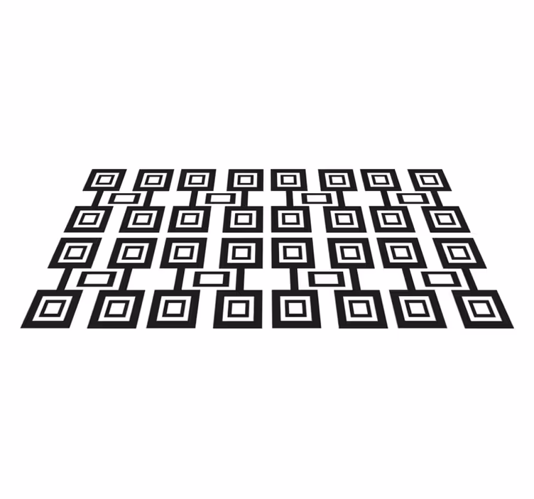 Geometric vinyl carpet with geometric squares design - TenStickers