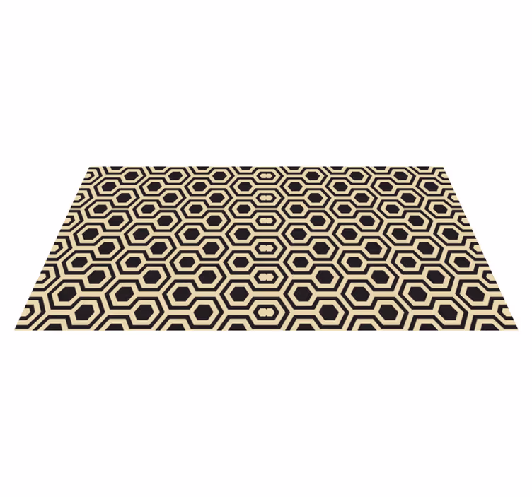 Geometric vinyl carpet geometric hexagonal design - TenStickers