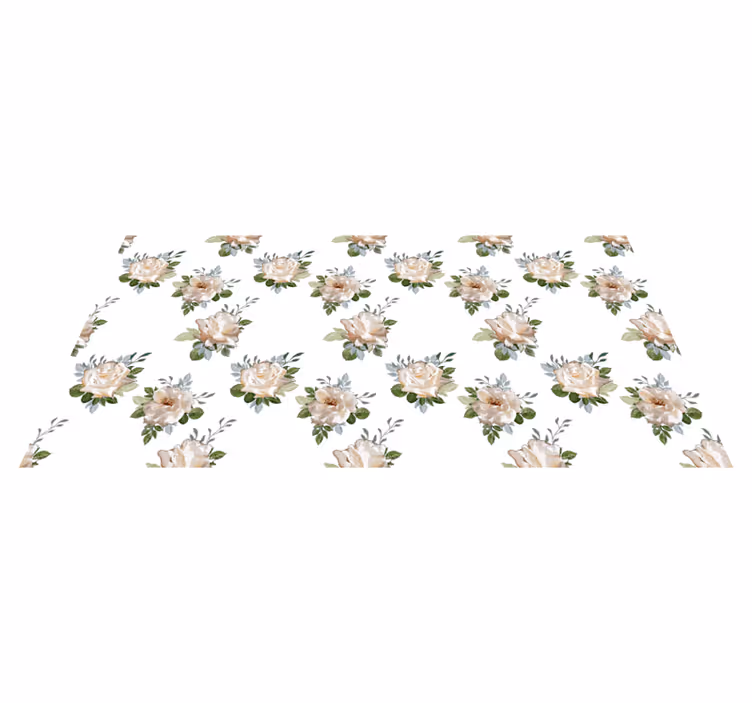Botanical Grace Beneath Your Feet floral vinyl carpet - TenStickers