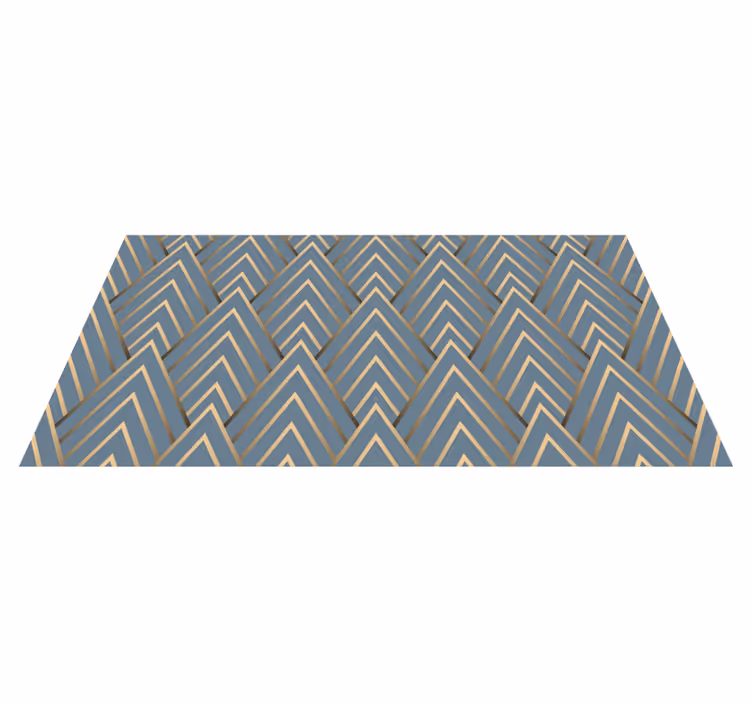 Geometric vinyl carpet in geometric chevron design - TenStickers