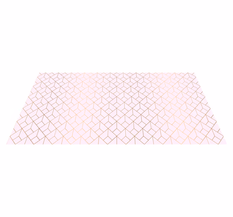 Geometric vinyl carpet geometric cube design - TenStickers