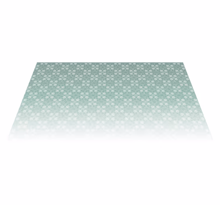 Mint green patterns bedroom vinyl carpet - TenStickers