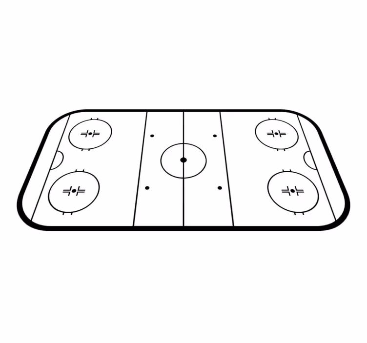 Ice hockey rink game vinyl carpet - TenStickers