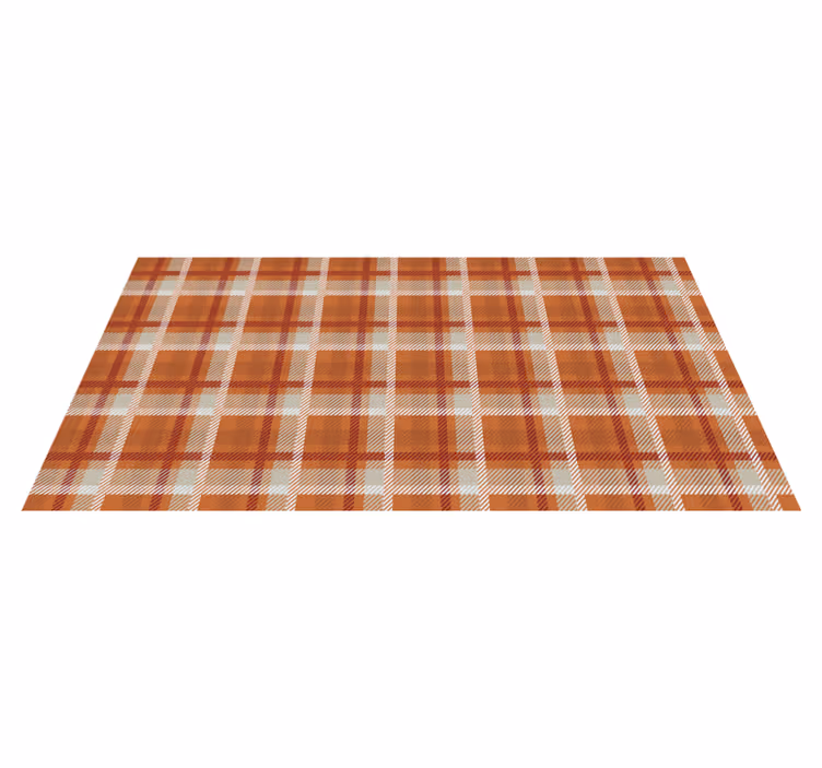 Plaid patterned warmth living room vinyl carpet - TenStickers