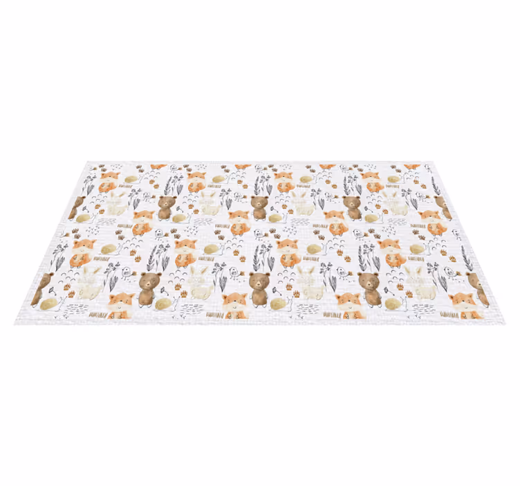 Happy  animal friends kids vinyl carpet - TenStickers