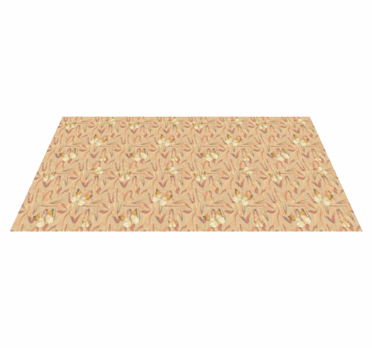 Floral patterned ensemble living room vinyl carpet - TenStickers