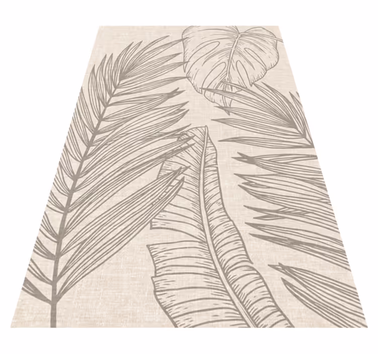 Tropical Fabric Effect floral rug - TenStickers
