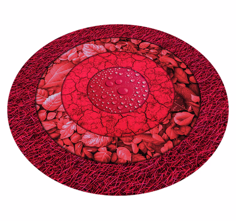 Magenta textured circles vinyl floor mat - TenStickers