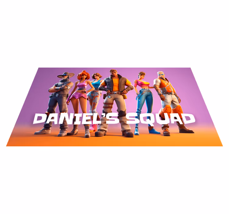 Gang of characters bedroom rug - TenStickers