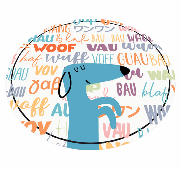Dog bark animal vinyl  mat - TenStickers