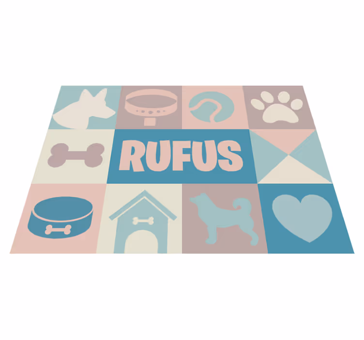 Dogs personalized animal mat - TenStickers