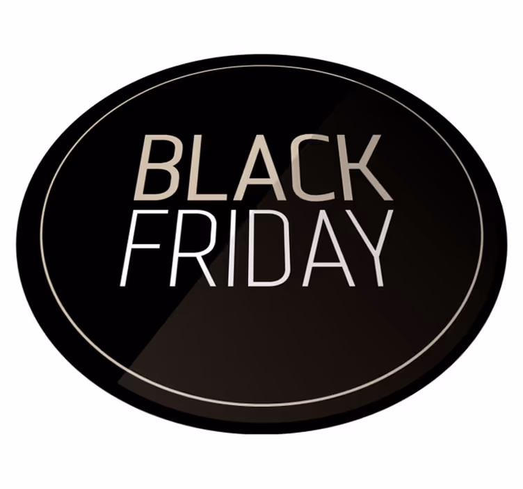 Round Black Friday circular carpet - TenStickers