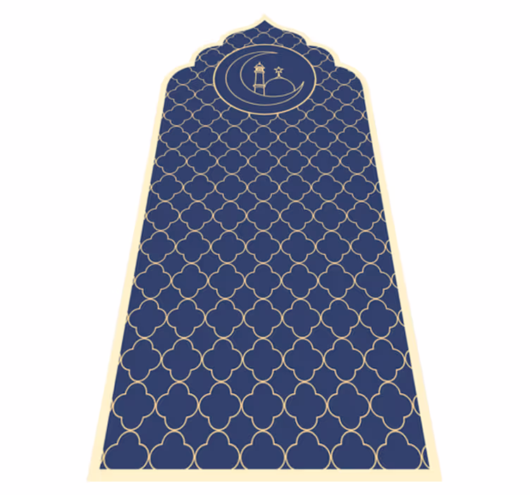 Moroccan style blue pattern rug - TenStickers