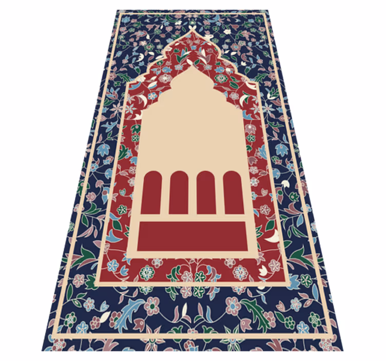 Flower pattern persian style rectangular rug - TenStickers