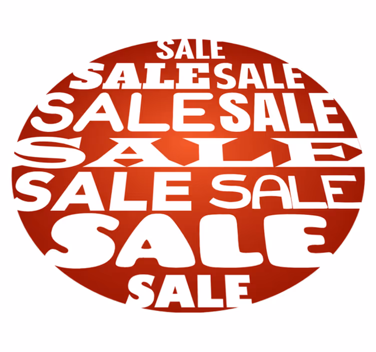 Circular shape sales vinyl red rug - TenStickers