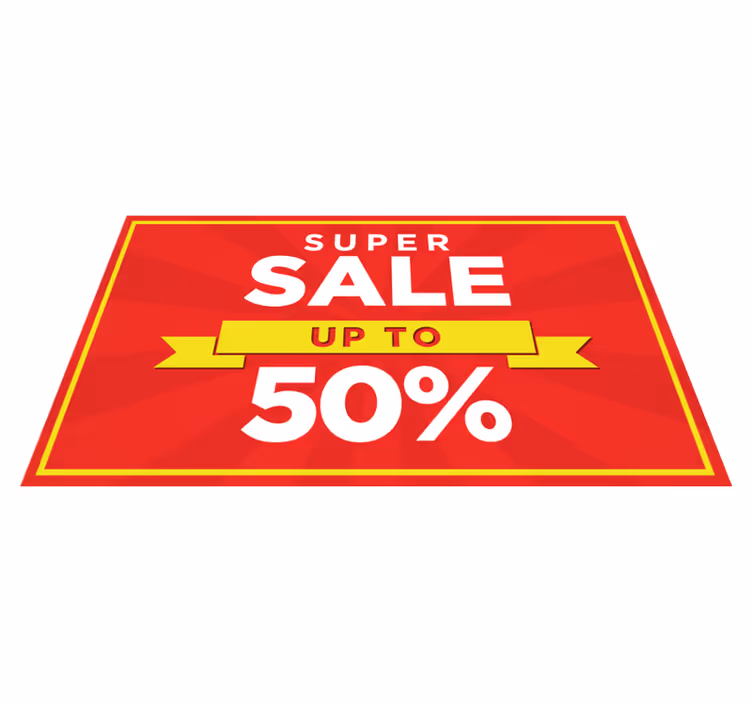 Custom discount sale red rug - TenStickers