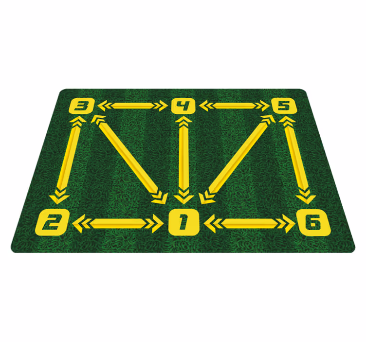 Football training rectangular rug - TenStickers