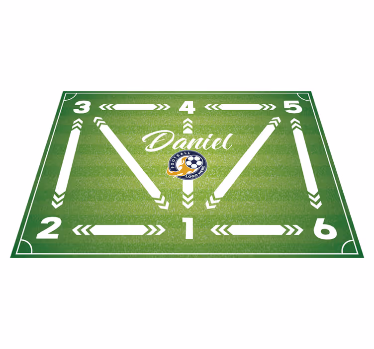football training rectangular vinyl carpet - TenStickers