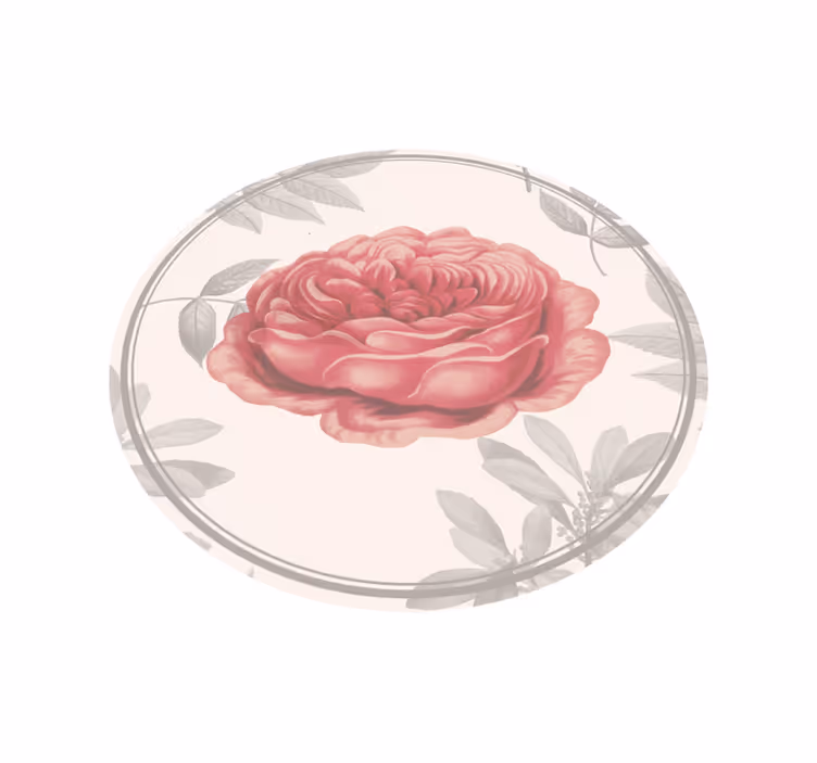 pink rose living room vinyl carpet - TenStickers