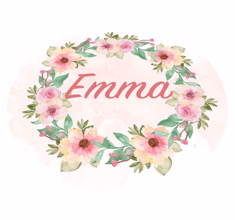 crown of flowers custom vinyl carpet - TenStickers