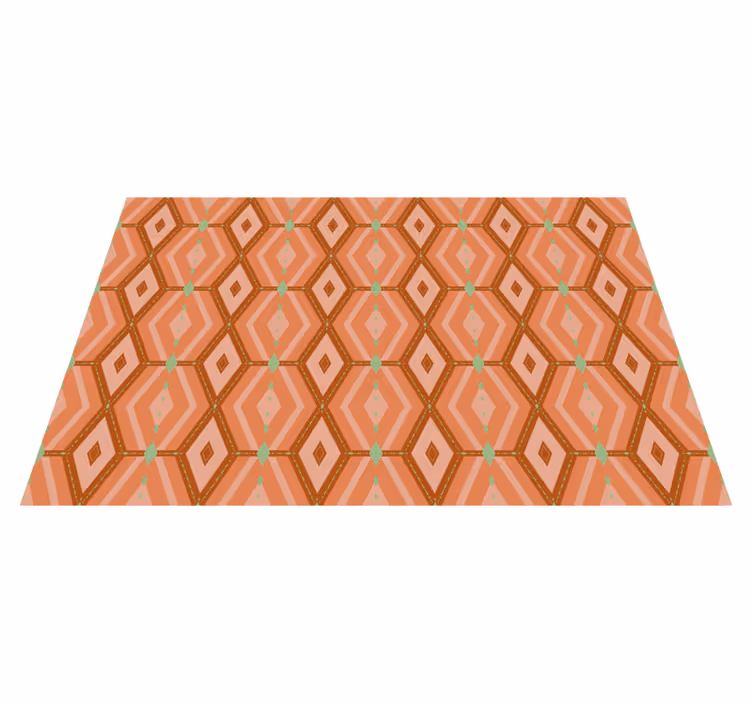 Geometric vinyl carpet in harmony of patterns - TenStickers
