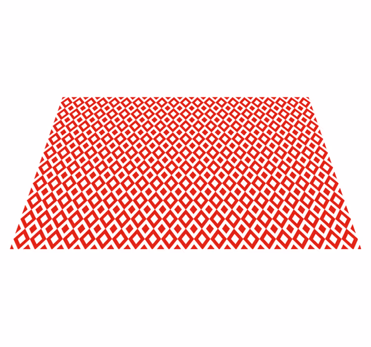 Diamond motif red vinyl carpet - TenStickers
