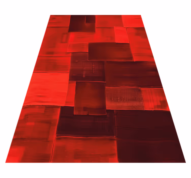 Reconstructed pattern red vinyl carpet - TenStickers