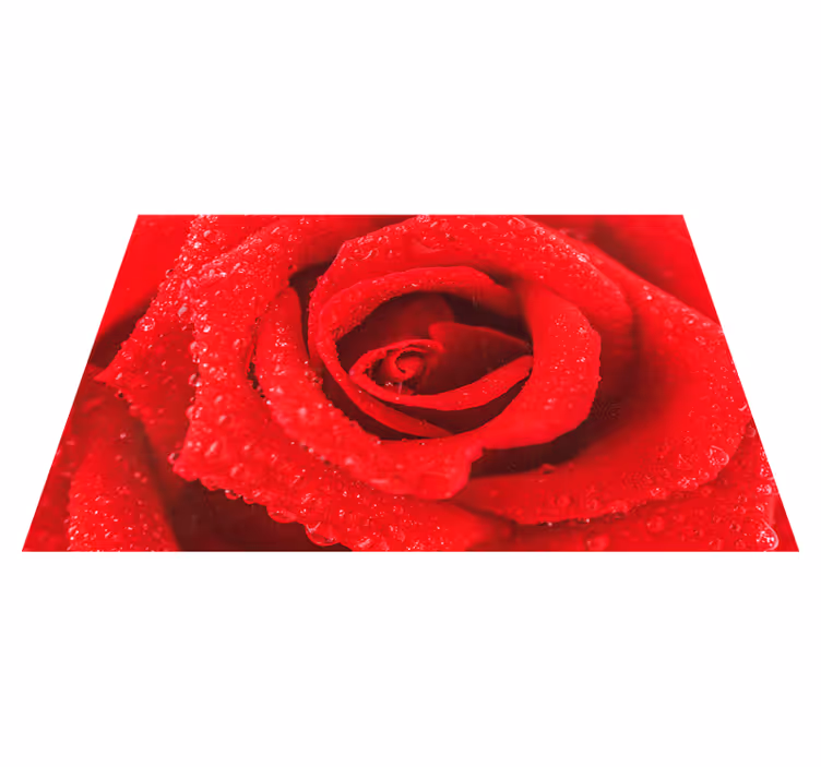 Rose flower red vinyl carpet - TenStickers
