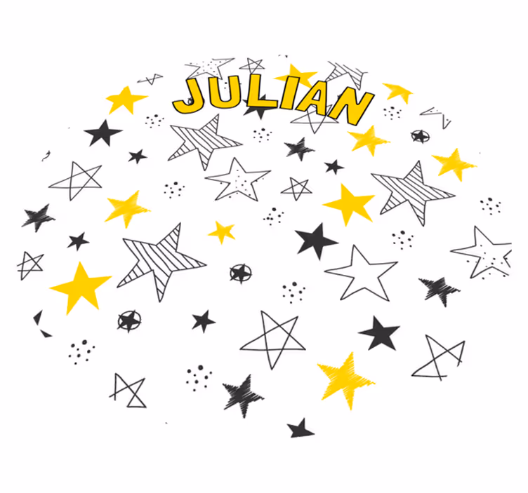 Custom Starry Theme personalised vinyl carpet - TenStickers