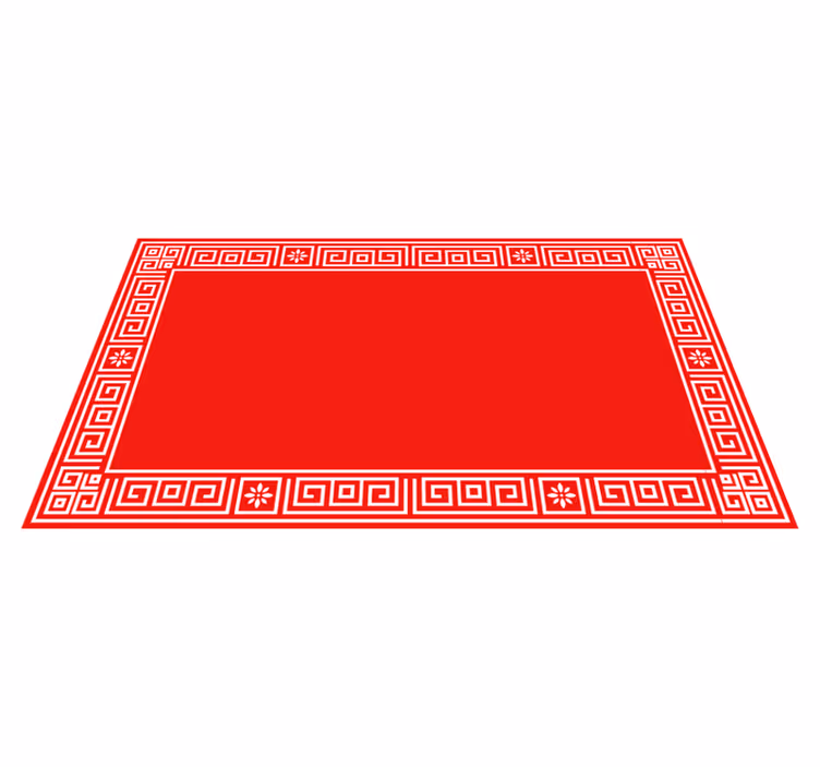 Classic Greek design red vinyl carpet - TenStickers