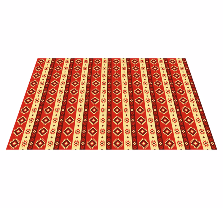 Ethnic pattern red vinyl carpet - TenStickers