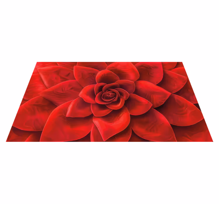 Flower petal design red vinyl carpet - TenStickers