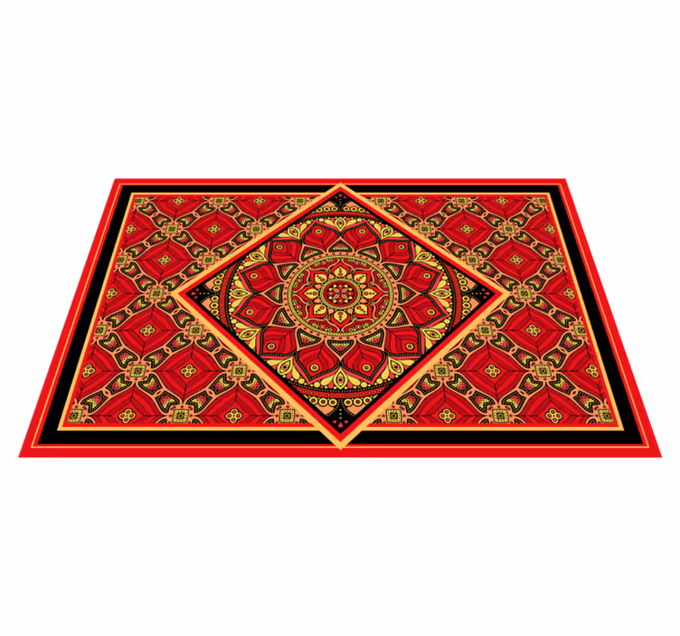 Ornamental classic design red vinyl carpet - TenStickers