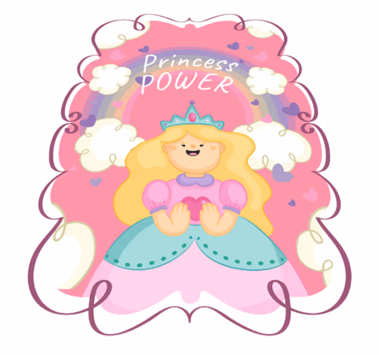 Princess Power Playmat kids vinyl carpet - TenStickers