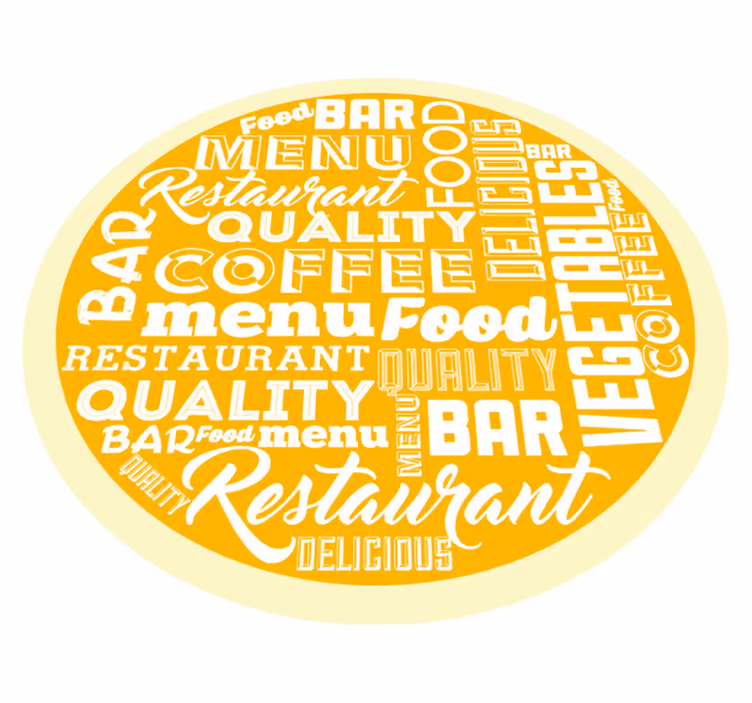 Restaurant Quality Menu custom vinyl carpet - TenStickers