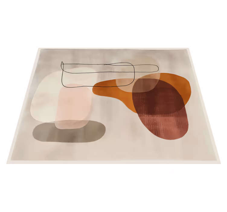 Abstract forms beige vinyl carpet - TenStickers