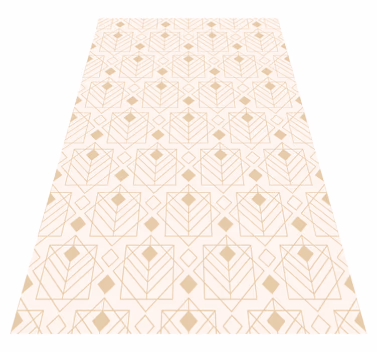 Art déco pattern beige vinyl carpet - TenStickers