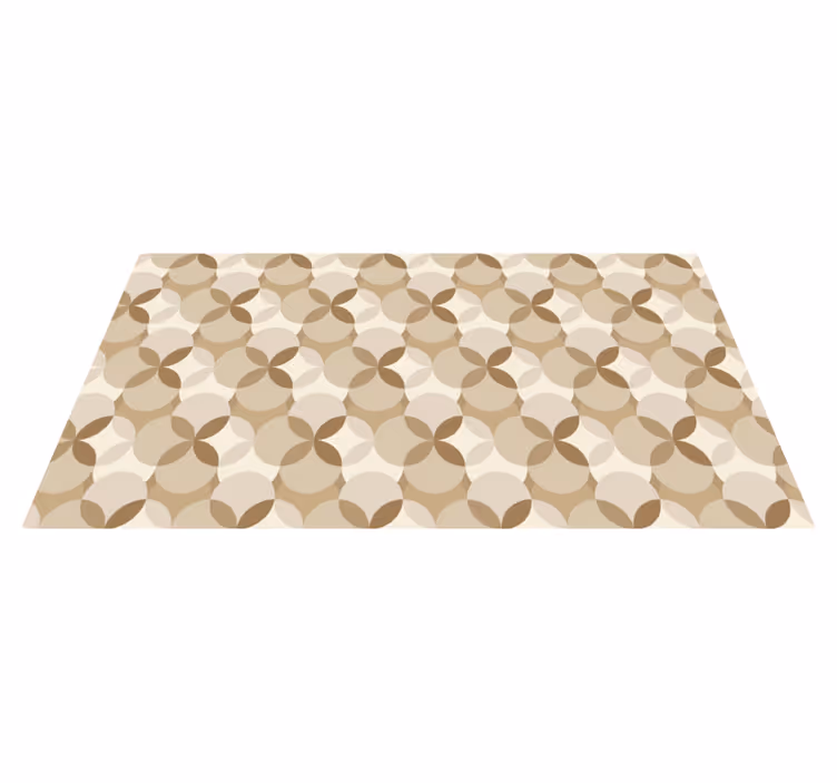 Circles beige vinyl carpet - TenStickers