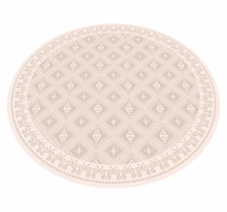 tribal losanges beige vinyl carpet - TenStickers