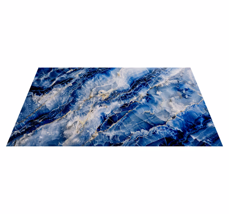 Dark blue marble vinyl carpet - TenStickers