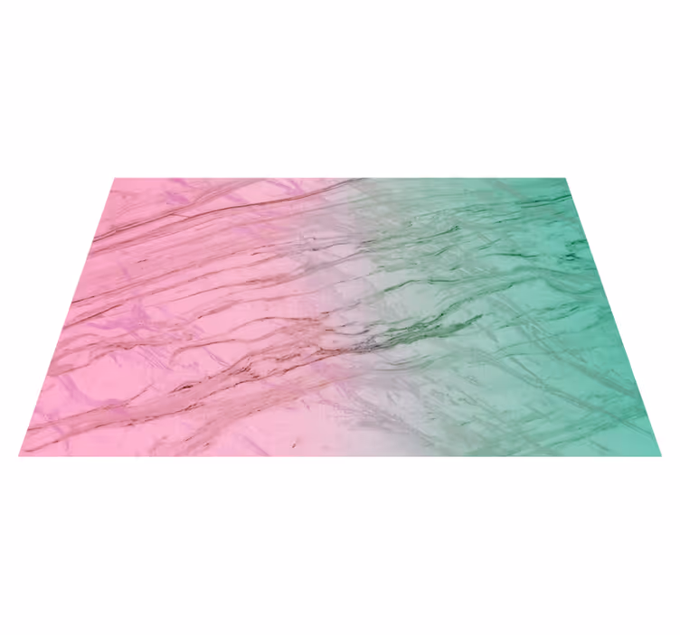 Pink & Green pastel color marble vinyl carpet - TenStickers